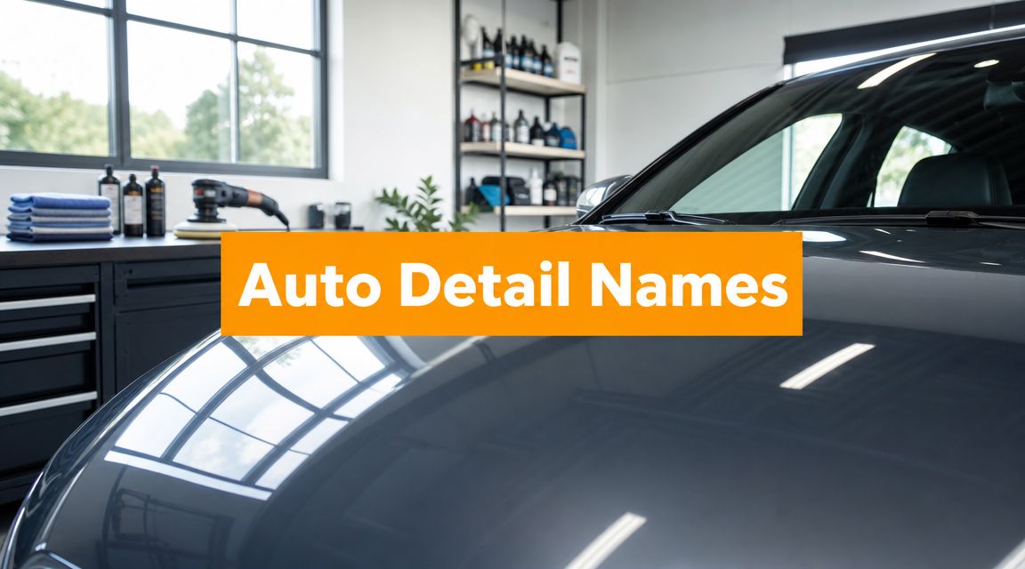 Top Auto Detailing Business Names for 2026