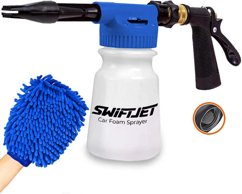 Car Wash Foam Gun Sprayer with Thick Suds - Adjustable Water Pressure & Soap Ratio Dial - Foam Cannon Attaches to Any Garden Hose (Foam Sprayer)